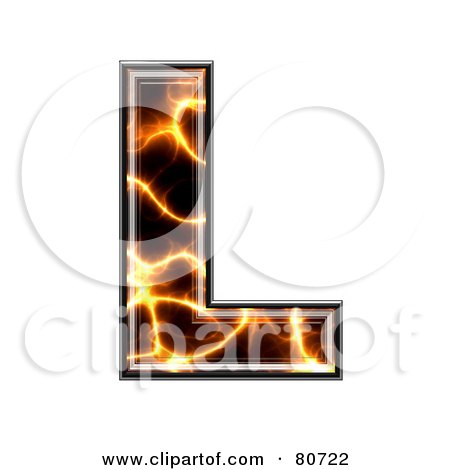 Royalty-Free (RF) Clipart Illustration of an Electric Symbol; Capitol Letter L by chrisroll