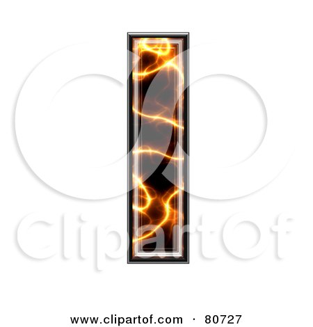 Royalty-Free (RF) Clipart Illustration of an Electric Symbol; Lowercase Letter L by chrisroll