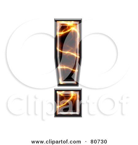 Royalty-Free (RF) Clipart Illustration of an Electric Symbol; Exclamation Point by chrisroll