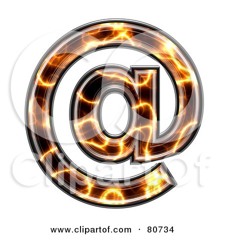 Royalty-Free (RF) Clipart Illustration of an Electric Symbol; Arobse by chrisroll