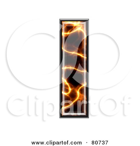 Royalty-Free (RF) Clipart Illustration of an Electric Symbol; Capitol Letter I by chrisroll