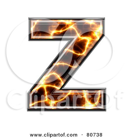 Royalty-Free (RF) Clipart Illustration of an Electric Symbol; Capitol Letter Z by chrisroll