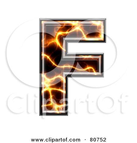 Royalty-Free (RF) Clipart Illustration of an Electric Symbol; Capitol Letter F by chrisroll