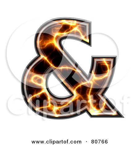 Royalty-Free (RF) Clipart Illustration of an Electric Symbol; Ampersand by chrisroll