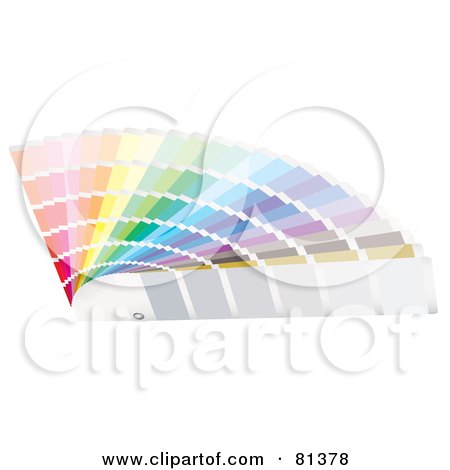Royalty-Free (RF) Clipart Illustration of a Fanned Display Of Color Samples - Version 1 by michaeltravers