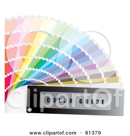 Royalty-Free (RF) Clipart Illustration of a Fanned Display Of Color Samples - Version 2 by michaeltravers