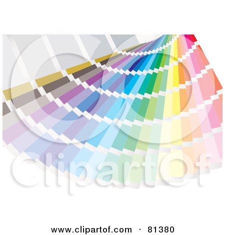 Royalty-Free (RF) Clipart Illustration of a Fanned Display Of Color Samples - Version 3 by michaeltravers