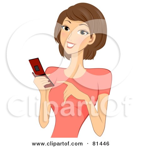 https://images.clipartof.com/small/81446-Royalty-Free-RF-Clipart-Illustration-Of-A-Young-Brunette-Woman-Smiling-And-Holding-A-Red-Cell-Phone.jpg