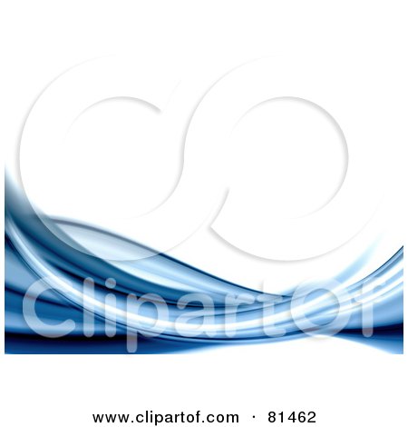 Royalty-Free (RF) Clipart Illustration of a Blue Swooshy Liquid Wave by KJ Pargeter
