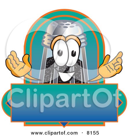 Clipart Picture of a Pepper Shaker Mascot Cartoon Character With a Blue and Green Label by Mascot Junction