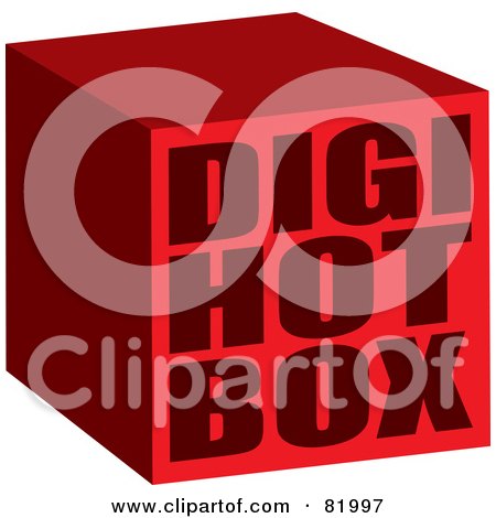 Royalty-Free (RF) Clipart Illustration of a Red 3d Digi Hot Box by michaeltravers