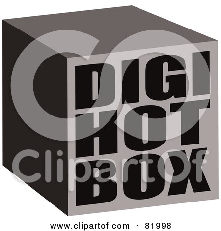 Royalty-Free (RF) Clipart Illustration of a Gray 3d Digi Hot Box by michaeltravers