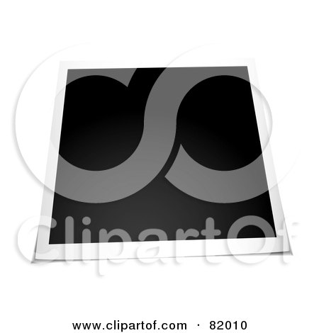 Royalty-Free (RF) Clipart Illustration of a Blank Instant Polaroid Photo Picture by michaeltravers