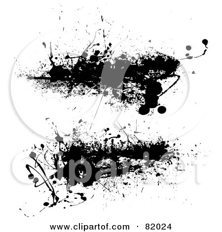 Royalty-Free (RF) Clipart Illustration of a Digital Collage Of Black Grungy Bars by michaeltravers
