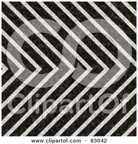 Royalty-Free (RF) Clipart Illustration of a Seamless Grungy Black And White Hazard Stripes Patterned Background by Arena Creative