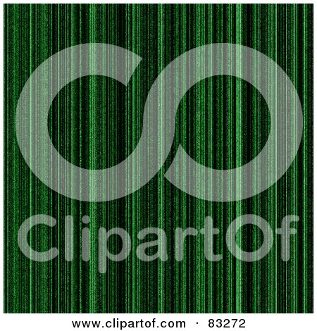 Royalty-Free (RF) Clipart Illustration of a Green Electronic Data Stream Background by oboy