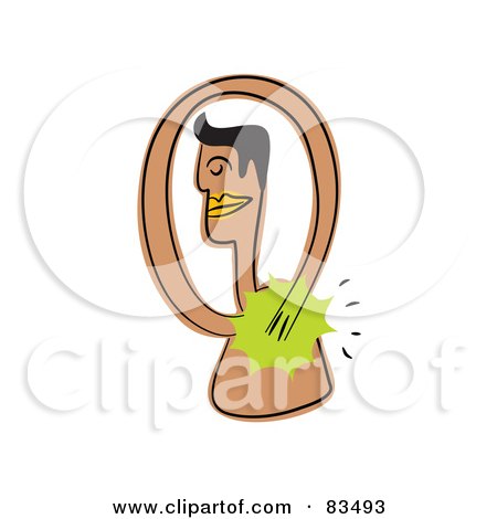 Royalty-Free (RF) Clipart Illustration of a Man Rubbing His Sore Back by Prawny