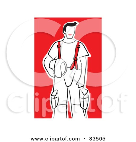 Royalty-Free (RF) Clipart Illustration of a Fireman in His Uniform by Prawny