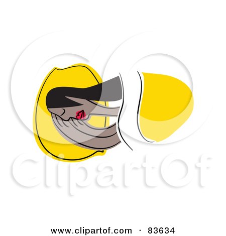 Royalty-Free (RF) Clipart Illustration of an Abstract Woman Sleeping In Bed by Prawny