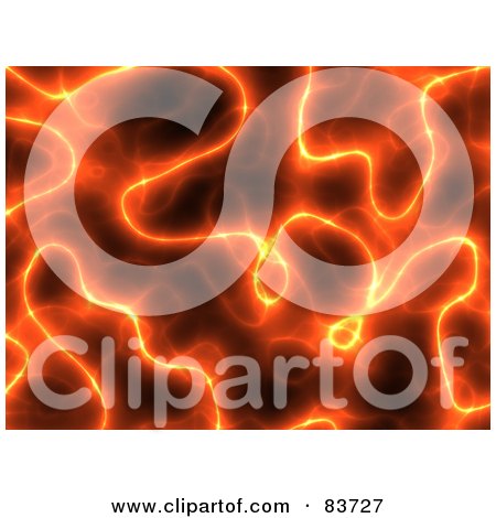 Royalty-Free (RF) Clipart Illustration of a Molten Hot Electric Fire Background by Arena Creative