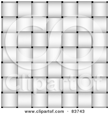 Royalty-Free (RF) Clipart Illustration of a White Basket Weave Texture Background by Arena Creative