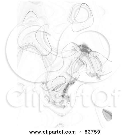 Royalty-Free (RF) Clipart Illustration of a Background Of Floating Gray Smoke Over White by Arena Creative
