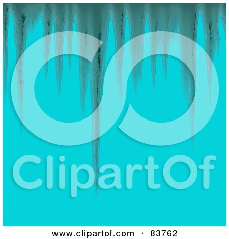 Royalty-Free (RF) Clipart Illustration of a Blue Background Of Hanging Icicles by Arena Creative