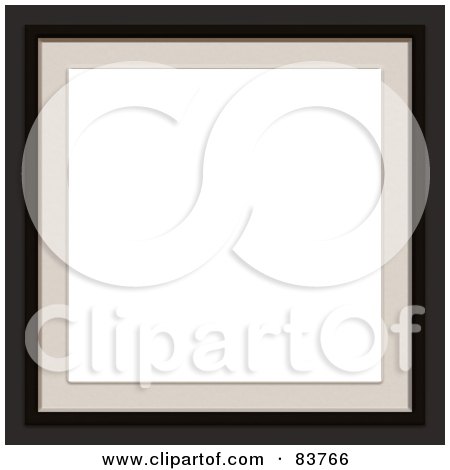 Royalty-Free (RF) Clipart Illustration of White Space Bordered With Tan And Black Edges  by Arena Creative