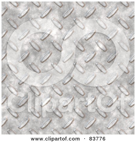 Royalty-Free (RF) Clipart Illustration of a Shiny Silver Diamond Plate Texture Background by Arena Creative