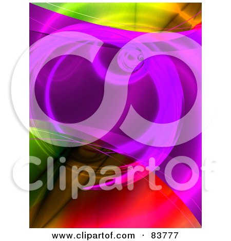 Royalty-Free (RF) Clipart Illustration of an Abstract Colorful Fractal Swirl by Arena Creative