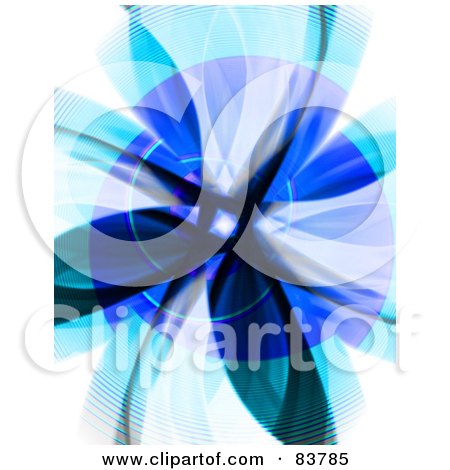 Royalty-Free (RF) Clipart Illustration of an Abstract Purple And Blue Flower On White by Arena Creative