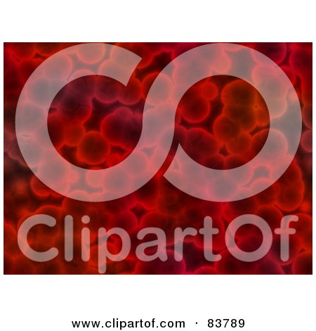 Royalty-Free (RF) Clipart Illustration of a Red Cells Background by Arena Creative