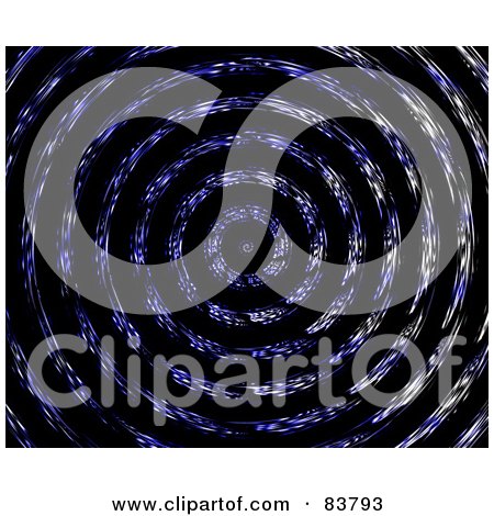 Royalty-Free (RF) Clipart Illustration of a Pixelated Blue Ring Vortex On Black by Arena Creative