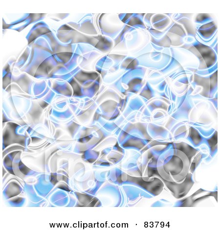 Royalty-Free (RF) Clipart Illustration of a Background Of Blue Electric Plasma by Arena Creative