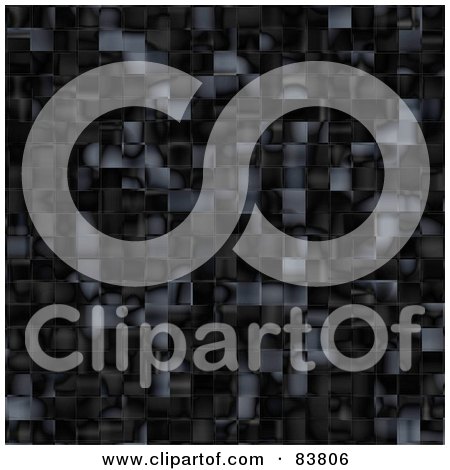 Royalty-Free (RF) Clipart Illustration of a Background Of Black Squares by Arena Creative