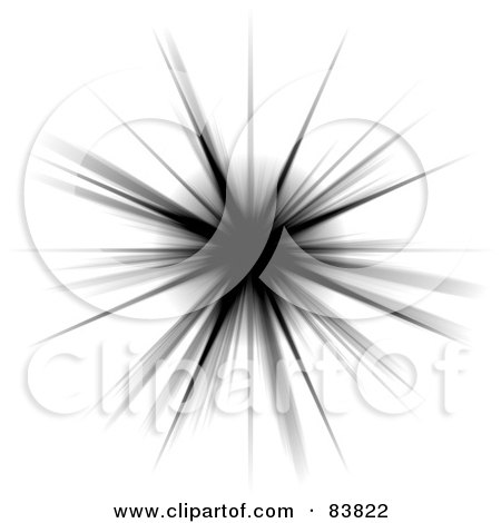Royalty-Free (RF) Clipart Illustration of a Black Star Burst On White by Arena Creative