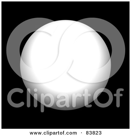Royalty-Free (RF) Clipart Illustration of a White Circle Sphere On Black by Arena Creative