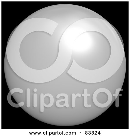 Royalty-Free (RF) Clipart Illustration of a Shiny Pearl Website Button On Black by Arena Creative