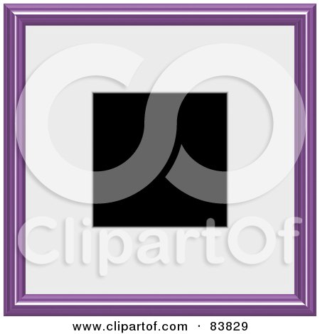 Royalty-Free (RF) Clipart Illustration of a Black Space Bordered With A Matte And Purple Frame by Arena Creative