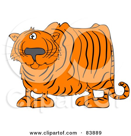 Royalty-Free (RF) Clipart Illustration of a Confused Tiger Looking At The Viewer by djart
