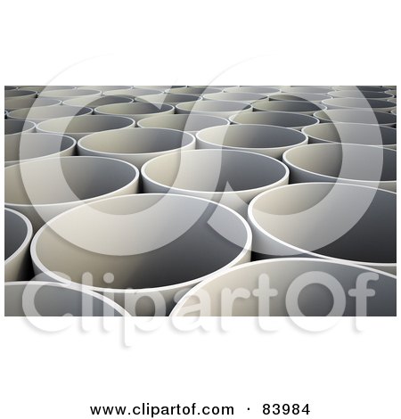 Royalty-Free (RF) Clipart Illustration of a 3d Background Of White Tubes by Mopic
