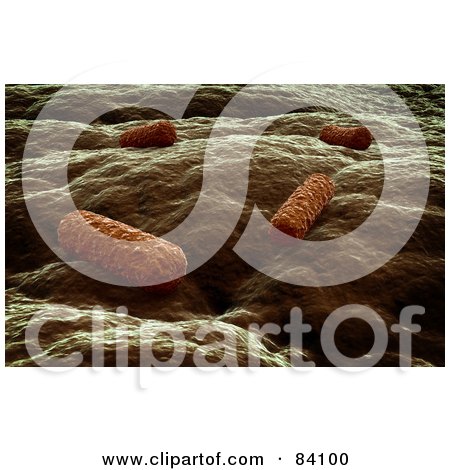 Royalty-Free (RF) Clipart Illustration of a 3d Background Of Bacteria Attacking Tissue by Mopic