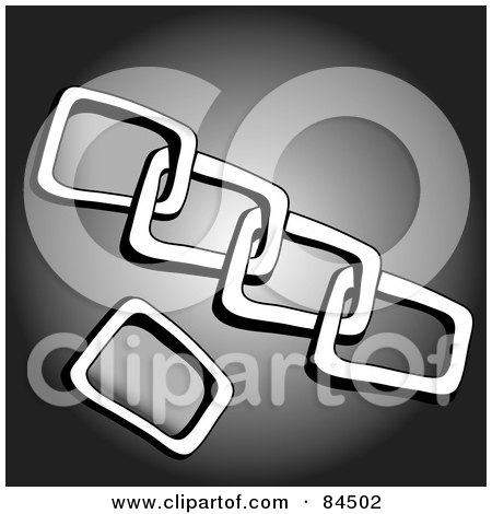 Royalty-Free (RF) Clipart Illustration of Linked Chains Over Gray And Black by Pams Clipart