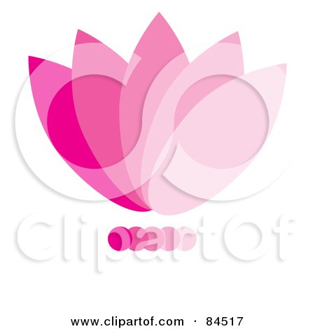 Royalty-Free (RF) Clipart Illustration of a Gradient Pink Floral Logo Design by Pams Clipart