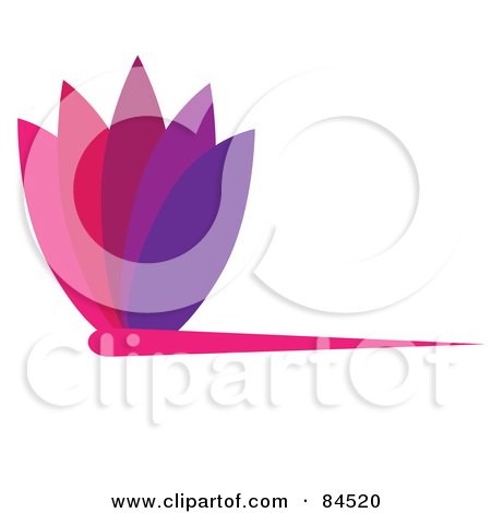 Royalty-Free (RF) Clipart Illustration of a Colorful Floral Logo Design Element by Pams Clipart