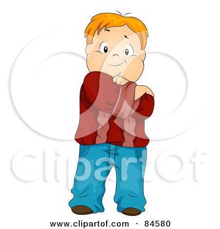 Royalty-Free (RF) Clipart Illustration of a Little Boy Posing With His Arms Crossed by BNP Design Studio