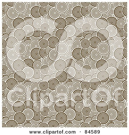 Royalty-Free (RF) Clipart Illustration of a Seamless Repeat Background Of Brown Circle Designs by BestVector