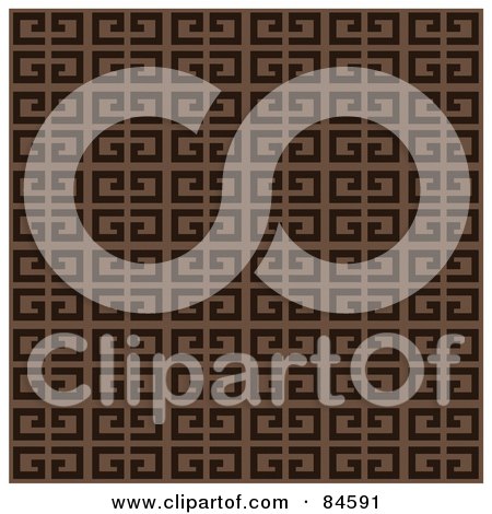 Royalty-Free (RF) Clipart Illustration of a Seamless Repeat Background Of Two Toned Brown Blocks by BestVector