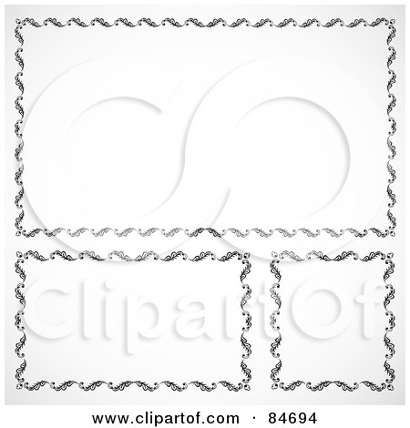 Royalty-Free (RF) Clipart Illustration of a Digital Collage Of Black And White Text Boxes - Version 4 by BestVector