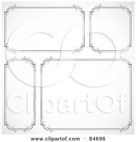 Royalty-Free (RF) Clipart Illustration of a Digital Collage Of Black And White Text Boxes - Version 6 by BestVector